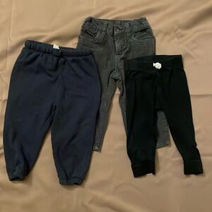 3 pairs size 18 month toddler pants